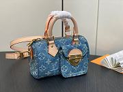 LV Nano Speedy Monogram Denim Blue M82950 - 16x10x7.5cm - 3