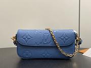 LV Wallet On Chain Ivy Monogram Empreinte Blue Jean M27755 - 23.5x12x4.3cm - 1