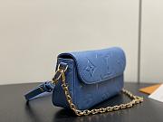 LV Wallet On Chain Ivy Monogram Empreinte Blue Jean M27755 - 23.5x12x4.3cm - 6