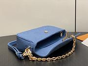 LV Wallet On Chain Ivy Monogram Empreinte Blue Jean M27755 - 23.5x12x4.3cm - 5