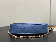 LV Wallet On Chain Ivy Monogram Empreinte Blue Jean M27755 - 23.5x12x4.3cm - 3