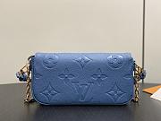 LV Wallet On Chain Ivy Monogram Empreinte Blue Jean M27755 - 23.5x12x4.3cm - 2