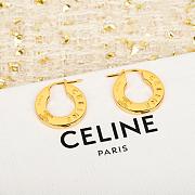 Celine Disc Hoops In Brass With Gold Finish - 2