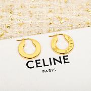 Celine Disc Hoops In Brass With Gold Finish - 3