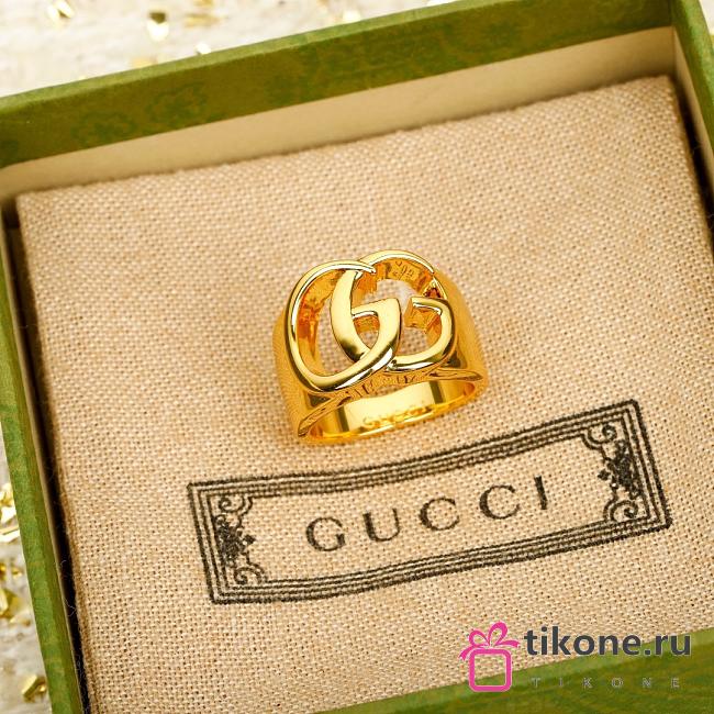 Gucci GG Marmont Cut-Out Band Ring Gold - 1