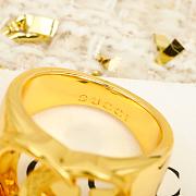 Gucci GG Marmont Cut-Out Band Ring Gold - 4