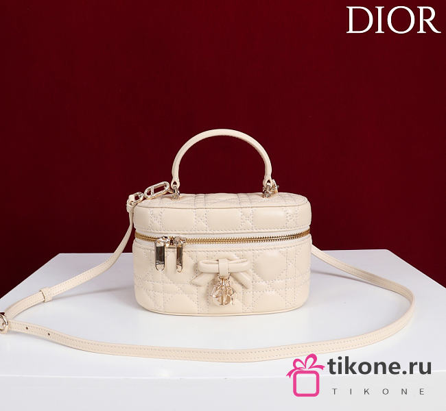 Dior Mini Vanity Beige Cannage Lambskin  - 1
