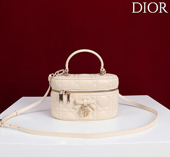 Dior Mini Vanity Beige Cannage Lambskin 