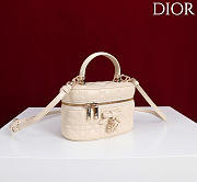 Dior Mini Vanity Beige Cannage Lambskin  - 4