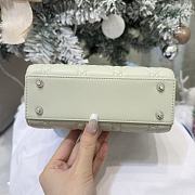 Mini Lady Dior Bag with Chain Lily of the Valley Green and Sky Blue Cannage Lambskin - 17x15x7cm - 5