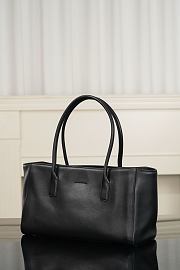 Chanel Small Shopping Bag Calfskin & Gold-Tone Metal Black - 39x20x13cm - 4