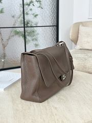 Chanel Maxi Flapbag Grained Calfskin & Silver Metal Light Brown - 38.5x26x11cm - 3