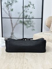 Chanel Maxi Flapbag Grained Calfskin & Silver Metal Black - 32x19.5x10cm - 5