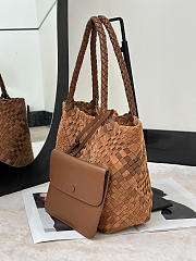The Row Ruth Woven Leather And Suede Tote Bag Brown - 35x10x23cm - 2
