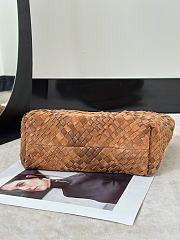 The Row Ruth Woven Leather And Suede Tote Bag Brown - 35x10x23cm - 5