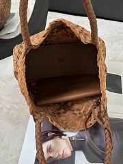 The Row Ruth Woven Leather And Suede Tote Bag Brown - 35x10x23cm - 6