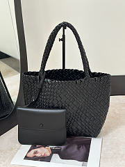 The Row Ruth Woven Leather Tote Bag Black - 35x10x23cm - 1