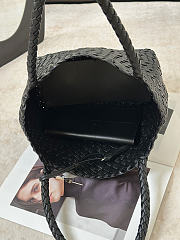 The Row Ruth Woven Leather Tote Bag Black - 35x10x23cm - 2