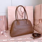 Miumiu Vivant Nappa Leather Bag Brown 5BB199 - 32x19.5x11cm - 6