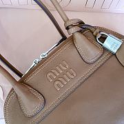 Miumiu Vivant Nappa Leather Bag Brown 5BB199 - 32x19.5x11cm - 2