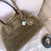 Miumiu Vivant Suede Bag Brown 5BB199 - 32x19.5x11cm - 3
