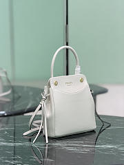 Prada Carry Mini Leather Handbag White 1BA496 - 21x19x7cm - 5