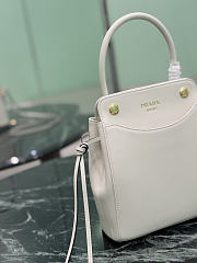 Prada Carry Mini Leather Handbag White 1BA496 - 21x19x7cm - 3