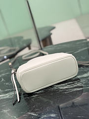 Prada Carry Mini Leather Handbag White 1BA496 - 21x19x7cm - 2