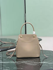 Prada Carry Mini Leather Handbag Beige 1BA496 - 21x19x7cm - 1