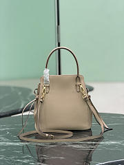 Prada Carry Mini Leather Handbag Beige 1BA496 - 21x19x7cm - 6