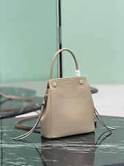 Prada Carry Mini Leather Handbag Beige 1BA496 - 21x19x7cm - 4