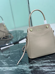 Prada Carry Mini Leather Handbag Beige 1BA496 - 21x19x7cm - 2