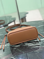 Prada Carry Mini Leather Handbag Brown 1BA496 - 21x19x7cm - 5