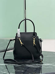 Prada Carry Mini Leather Handbag Black 1BA496 - 21x19x7cm - 5