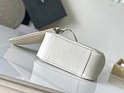 YSL Le 5 A 7 Supple Small In Grained Leather White - 23x22x8.5cm - 3