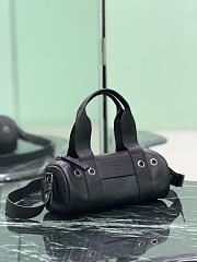 Prada Route Medium Leather Top-Handle Bag Black 1BB161 - 29x12x12cm - 6