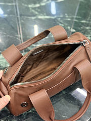 Prada Route Medium Leather Top-Handle Bag Brown 1BB161 - 29x12x12cm - 6