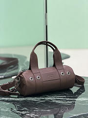 Prada Route Medium Leather Top-Handle Bag Brown 1BB161 - 29x12x12cm - 3