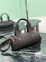 Prada Route Medium Leather Top-Handle Bag Dark Brown 1BB161 - 29x12x12cm - 5