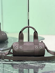 Prada Route Medium Leather Top-Handle Bag Dark Brown 1BB161 - 29x12x12cm - 4