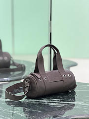 Prada Route Medium Leather Top-Handle Bag Dark Brown 1BB161 - 29x12x12cm - 2