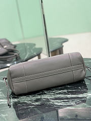 Prada Bonnie Medium Antiqued Leather Tote Bag Gray 1BG628 - 32x11x17.5cm - 6