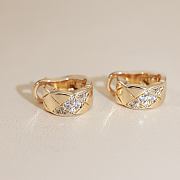 Chanel Coco Crush Earrings Yellow/Rose/White Gold & Diamond J13711 - 2