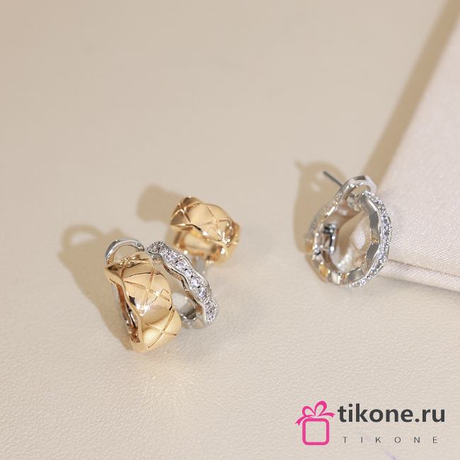 Chanel Coco Crush Earrings Yellow Gold & White Gold J11191 - 1