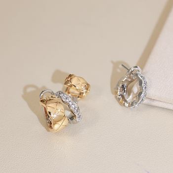 Chanel Coco Crush Earrings Yellow Gold & White Gold J11191