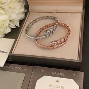 Bvlgari Serpenti Viper 18KT Rose/White Gold Bracelet Set With Full Pave Diamonds - 1