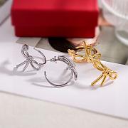 Valentino Garavani Bow Earrings in Yellow/White Gold - 1
