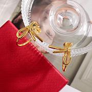 Valentino Garavani Bow Earrings in Yellow/White Gold - 5