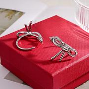 Valentino Garavani Bow Earrings in Yellow/White Gold - 3