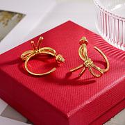 Valentino Garavani Bow Earrings in Yellow/White Gold - 2